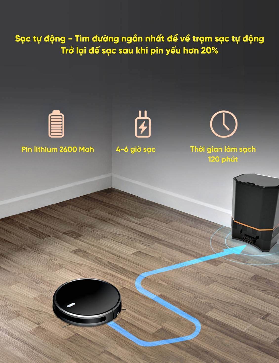 Robot hút bụi Hubert HB-A68-plus /Hình số 2